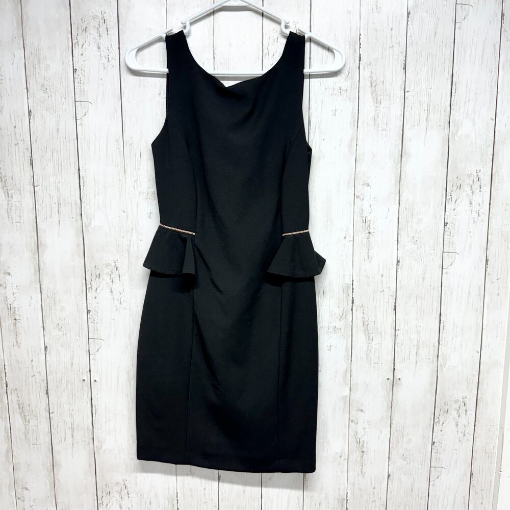 Zara Dress Women Size Small Black Sleeveless Mini A Line Pleated Full Zip